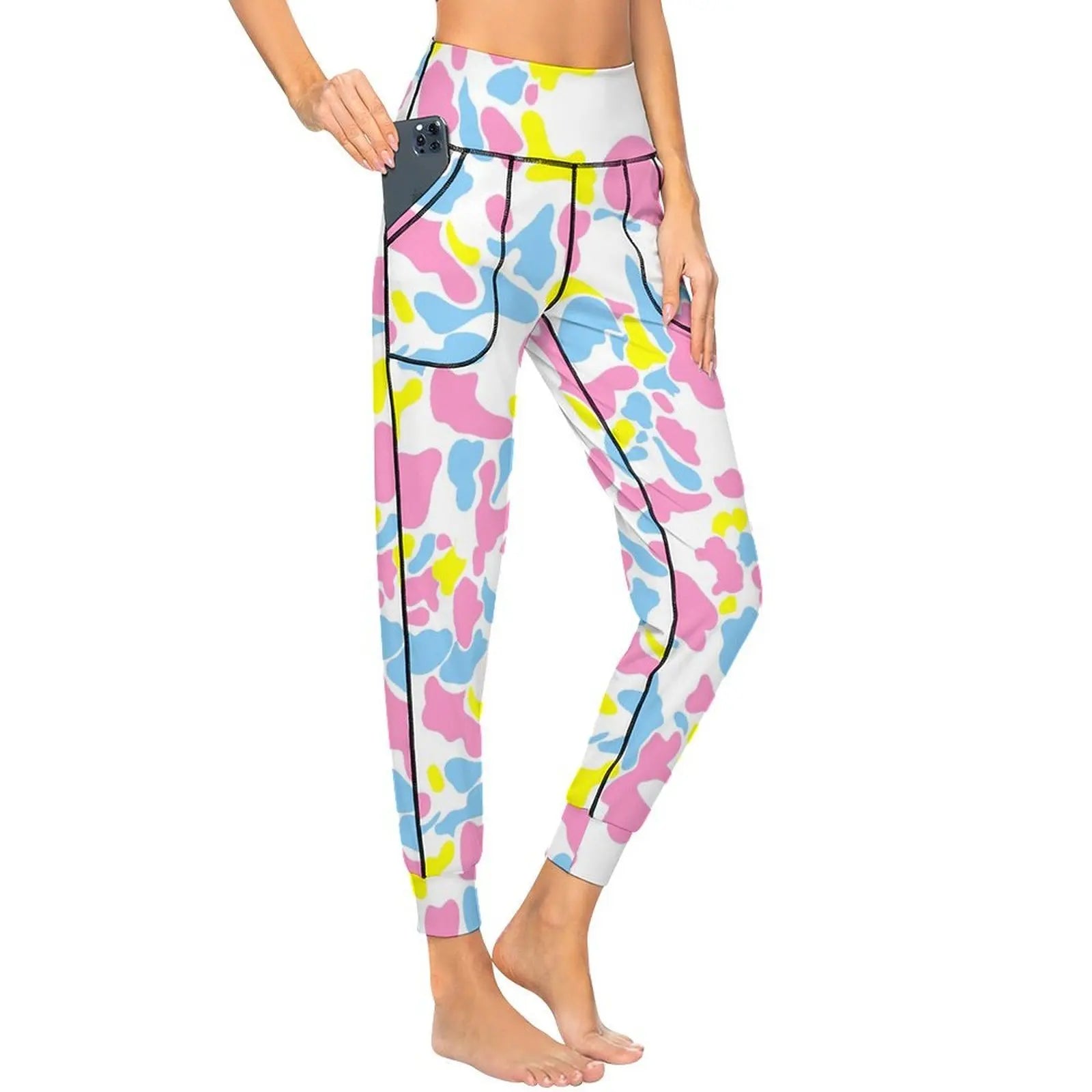 Snow Camo 2XL Personality Leg Pants Yoga jogging pants Fashion Women Upscale Tight-fitting Leg Pants for Sport