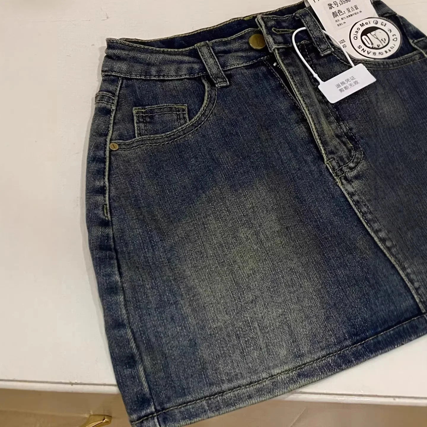 2026 New Spring Summer Denim Mini Skirt Women Retro High Waist Slim A-Line Package Hip Skirt Pants Hot Girl Trendy Streetwear